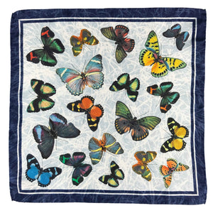 Butterfly kaleidoscope Italian silk pocket square