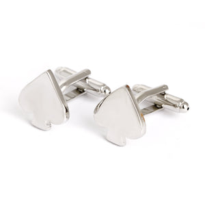 Spades cufflinks - silver