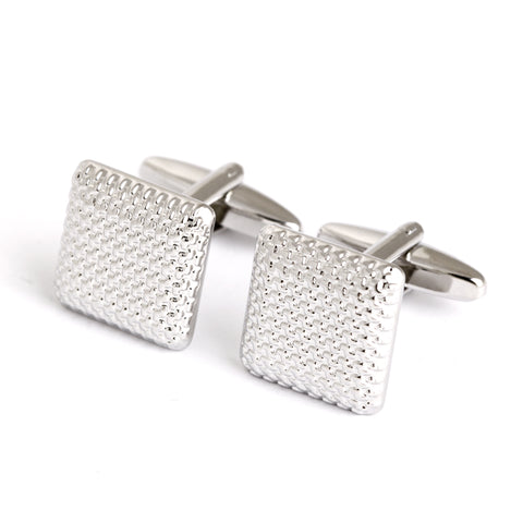 Square silver cufflinks