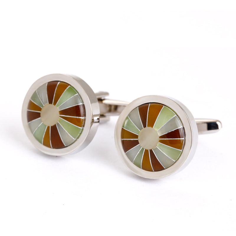 Brown and hazel eyes cufflinks