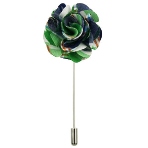 MANSWAG tarten flower lapel pin